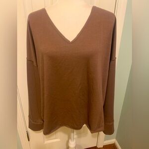 Three Bird Nest brown soft tunic, size M-L